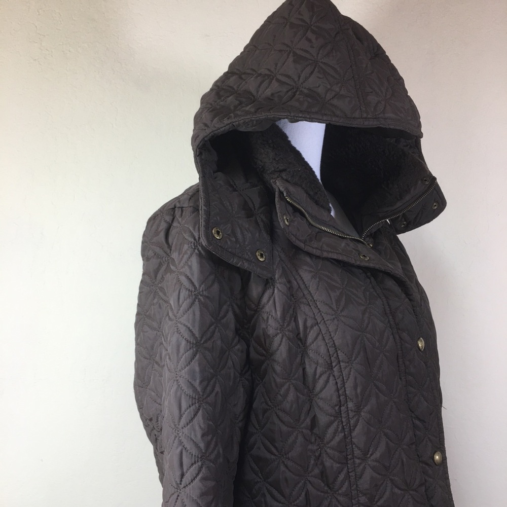 Marc New York Brown Detachable Hood Puffer Coat L - Picture 7 of 12